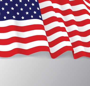 Amerikan bayrağı, vatansever vektör çizim
