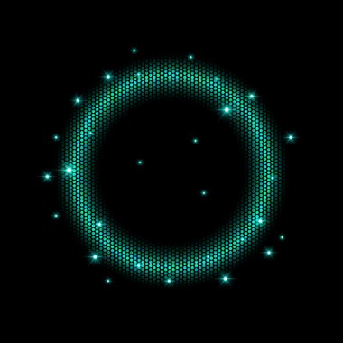 Soyut mozaik daire vektör çizim parlayan