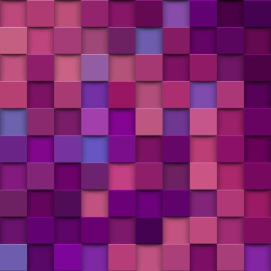 kare mozaik 3d. Vintage renkli doku. Vektör çizim.