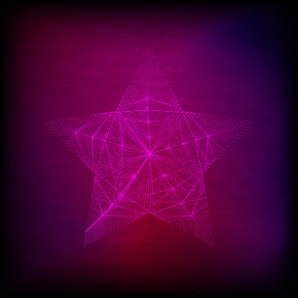 Ilustrația stelei morocănoase pe fundal abstract — Vector de stoc