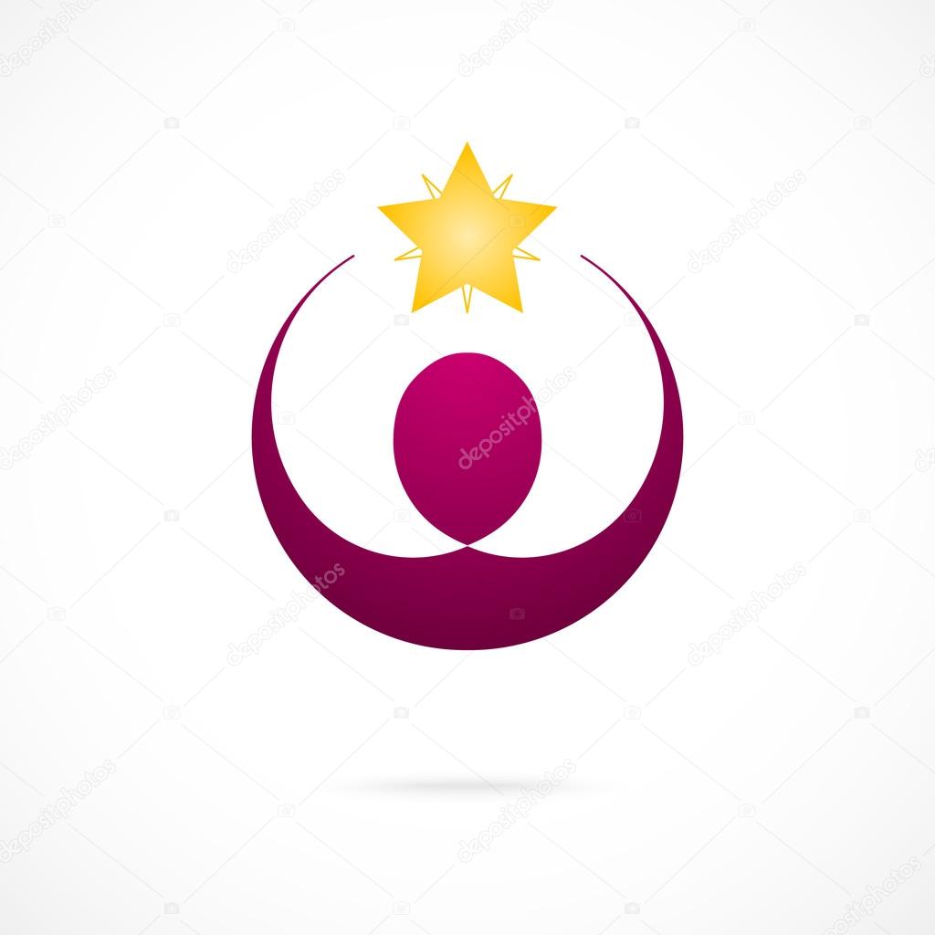 Corporate Success Winner logo template. Business concept. Human abstract. Vector icon eps 10