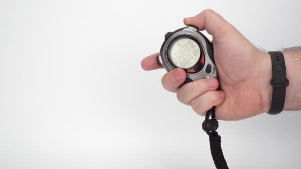 Meluncurkan Stopwatch Manual Penghitung Waktu Digital Stopwatch Olahraga Elektronik — Stok Video