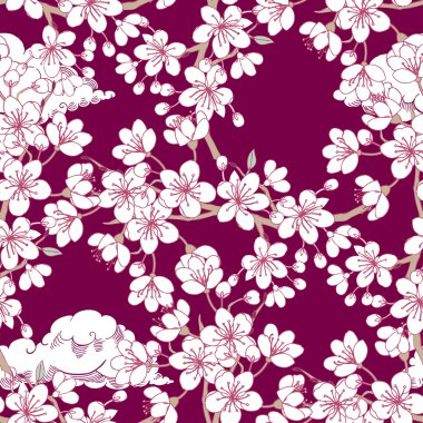 Sakura ve bulutlar ile Seamless Modeli