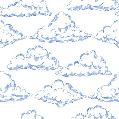 Bulutlar çizimler ile Seamless Modeli