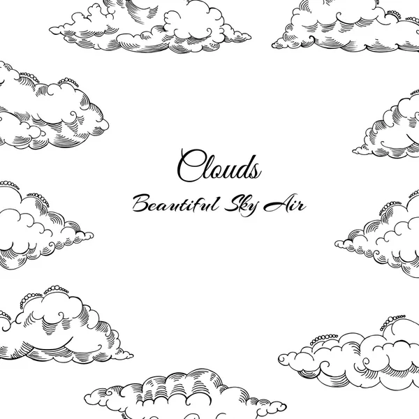 Fond avec nuages — Image vectorielle