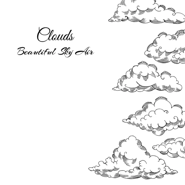 Fondo con nubes — Vector de stock