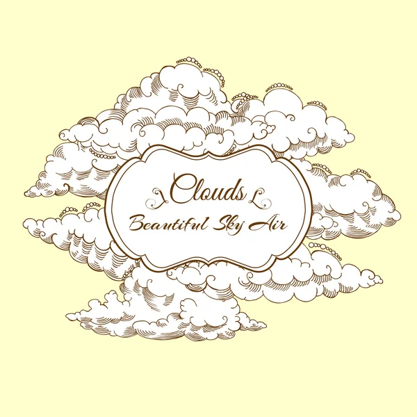 Fondo con nubes — Vector de stock