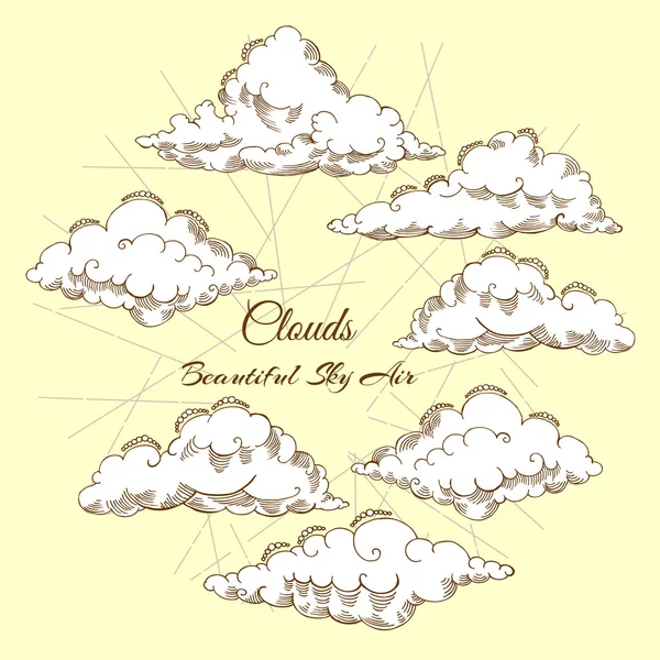 Fondo con nubes — Vector de stock