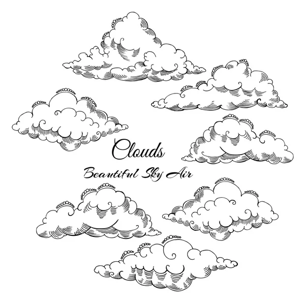 Fondo con nubes — Vector de stock