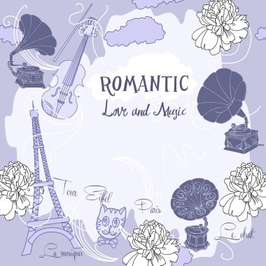 Paris ve gramofonları arka plan