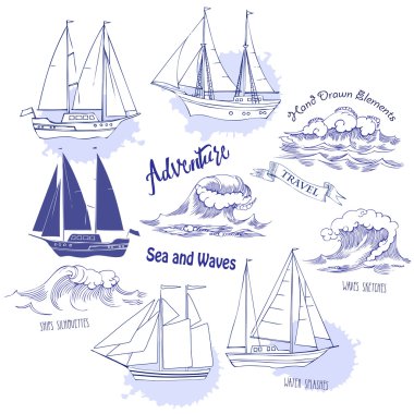 Gemi ve dalgalar arka plan