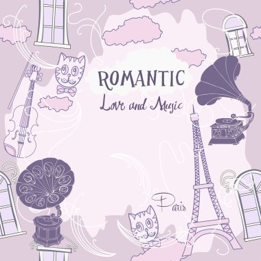 Paris ve gramofonları arka plan