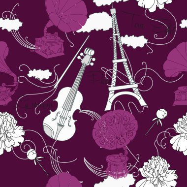 Paris ve müzik ile Seamless Modeli