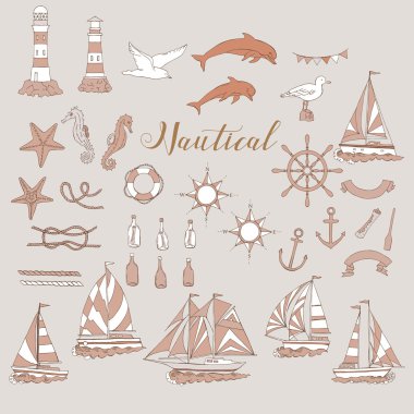 Deniz gemi ve tekerlek ile ayarla