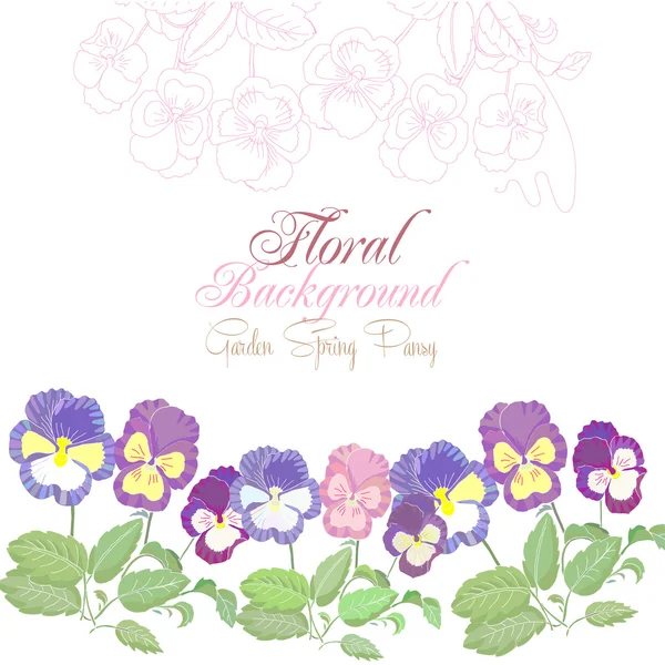 Fundo floral com margaridas de cor — Vetor de Stock