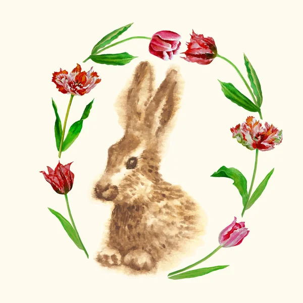 Paskalya tavşanı arka plan — Stok Vektör