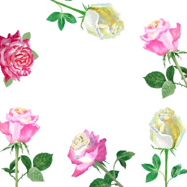 Kırmızı güller-02 ile arka plan