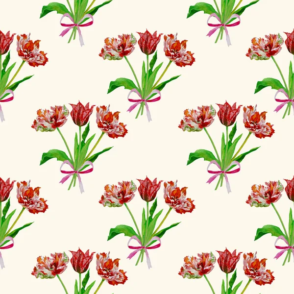 Seamless pattern with tulips2-04 — Stock Photo, Image