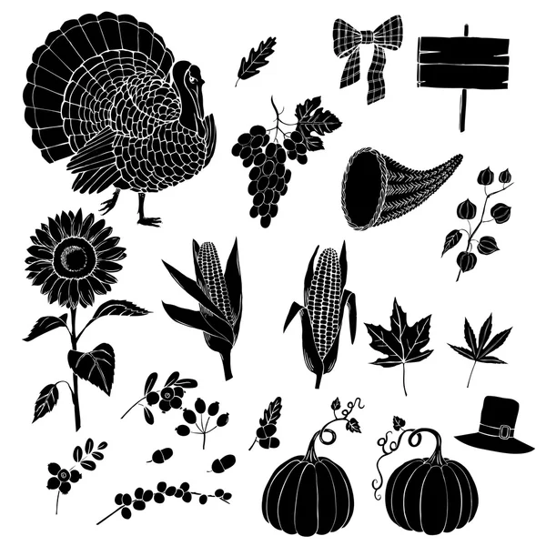 Thanksgiving day and harvest — Stock Vector