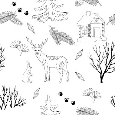 Arka plan Christmas orman ile