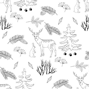 Arka plan Christmas orman ile