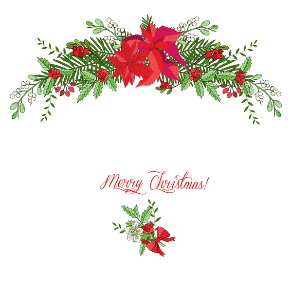 Arrière-plan avec décoration de Noël — Image vectorielle