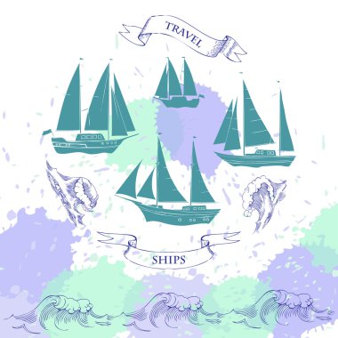 Background with waves 0222