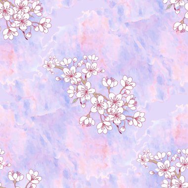 Dikişsiz desen Sakura