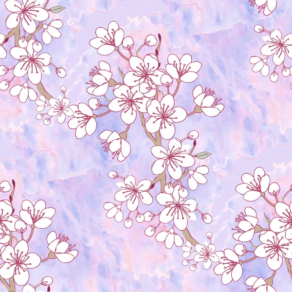 Χωρίς ραφή πρότυπο Sakura — Διανυσματικό Αρχείο