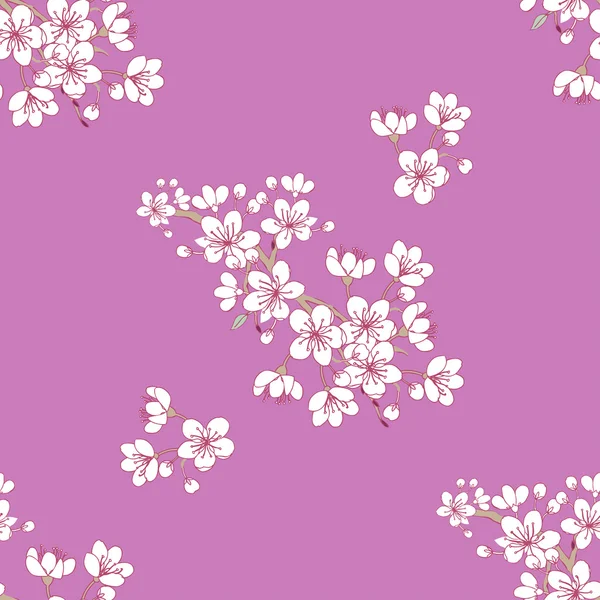 Bezešvé Pattern Sakura — Stockový vektor