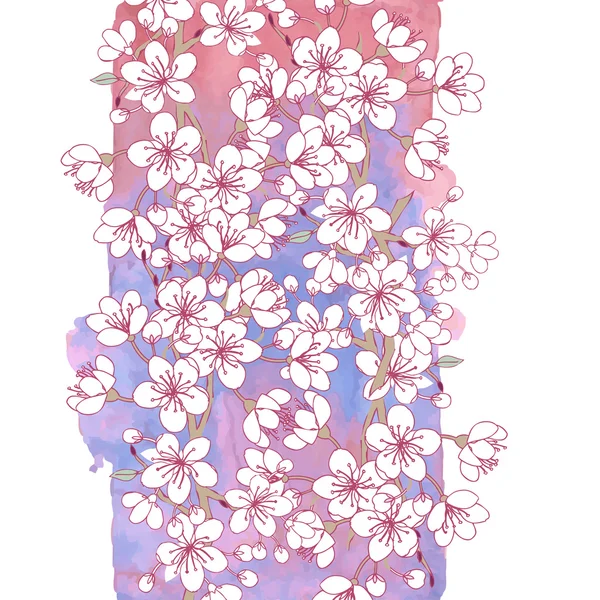 Hintergrund mit Sakura — Stockvektor