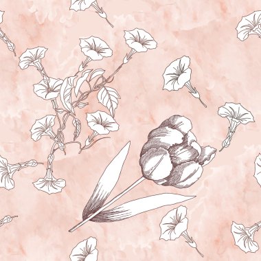 Çiçeklerle kusursuz desen