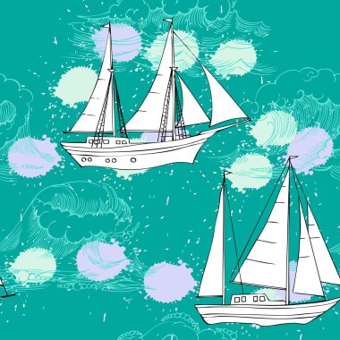 Sorunsuz patt gemi dalgalar