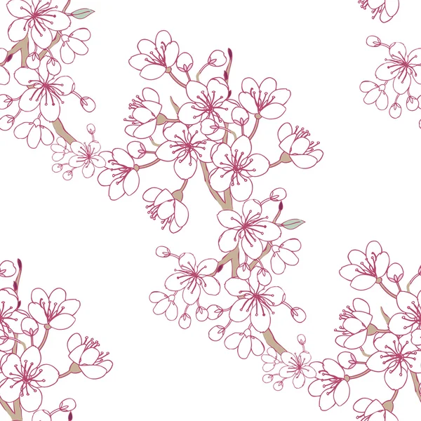 Naadloze patroon Sakura — Stockvector