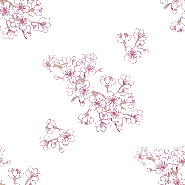 Patrón sin costura Sakura — Vector de stock