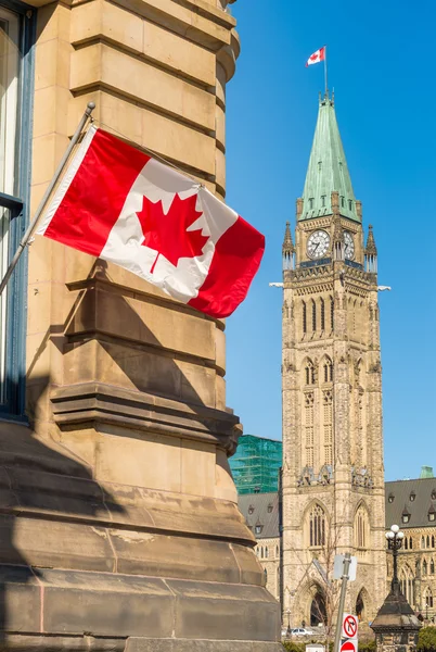 Primer plano de la torre de paz en Ottawa, Canadá —  Fotos de Stock