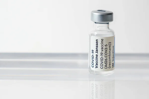Montréal Mai 2021 Flacon Vaccin Janssen Covid — Photo
