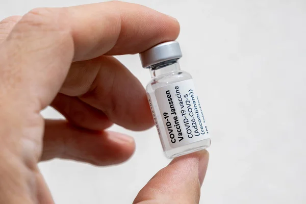 Montréal Juin 2021 Flacon Vaccin Janssen Covid — Photo