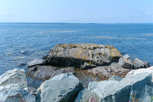 Coastal sedimentary rocks in Blue Rocks, Nova Scotia, Canada