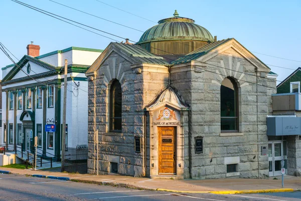 Lunenburg Nueva Escocia Canadá Agosto 2021 Antiguo Edificio Del Banco — Foto de Stock