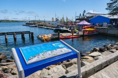Halifax, Nova Scotia, Kanada - 11 Ağustos 2021: Halifax Harbourfront Haritası