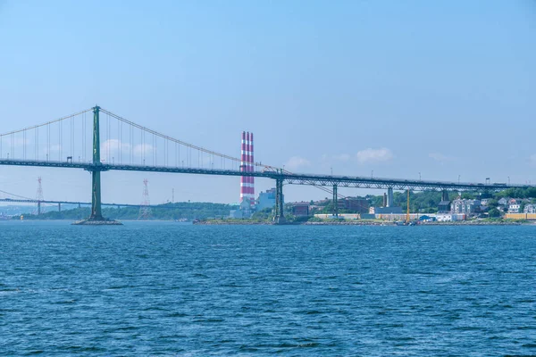 Halifax Canadá Agosto 2021 Macdonald Bridge Fotos de stock libres de derechos