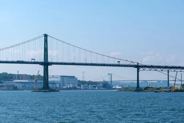 Halifax Canadá Agosto 2021 Macdonald Bridge Imágenes de stock libres de derechos