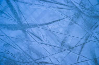 buz doku üzerinde açık pisti