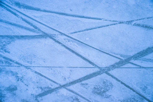 Texture de glace sur la patinoire extérieure — Photo