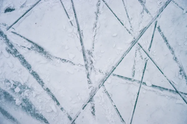 Texture di ghiaccio sulla pista di pattinaggio all'aperto — Foto Stock