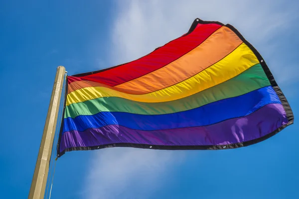 Bandera arco iris gay Imágenes de stock libres de derechos