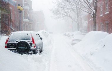 Montreal, Qc, Kanada - 27 Aralık 2012. Tarihsel kar fırtınası