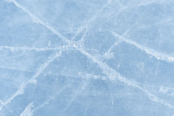 Textura de gelo em uma pista de patinação — Fotografia de Stock