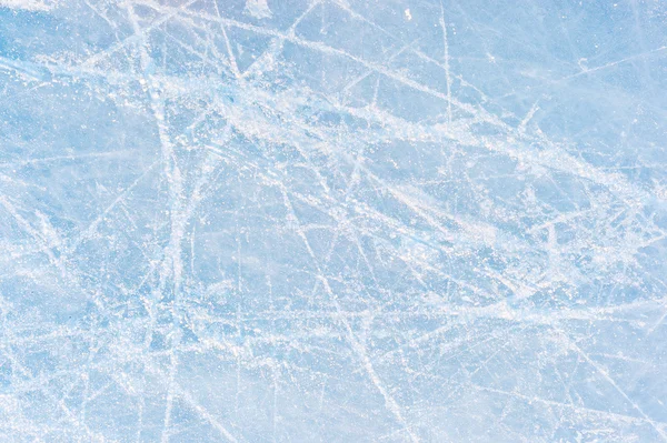 Textura de gelo em uma pista de patinação — Fotografia de Stock